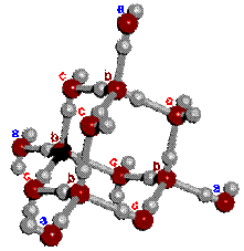 14-molecule tetrahedron of water molecules