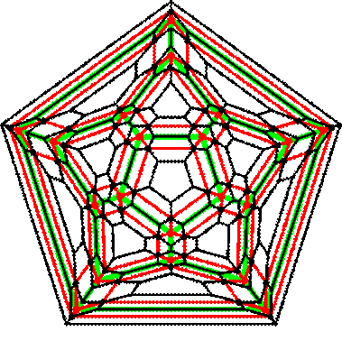 Connectivity diagram of icosahedral cluster